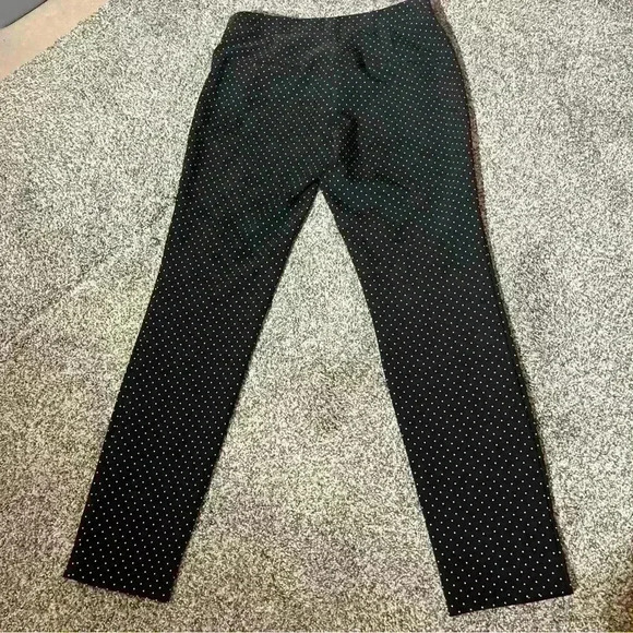 Zara Basic Women's Size S Black White Polka Dot Dress Ankle Pants Slacks - Picture 8 of 9